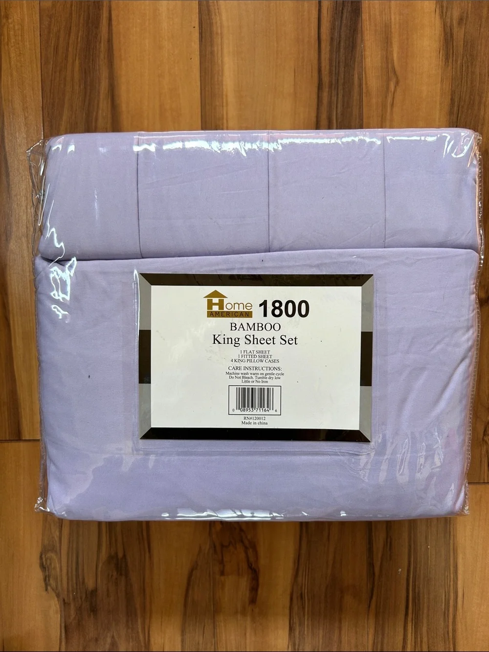 NEW Home American 1800 Series 6 Piece Bamboo King Sheet Set - Light Lavender